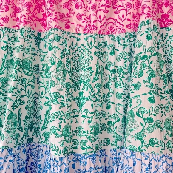 Roller Rabbit Cotton Aitona Carlisa Colorful Midi Skirt Medium - Picture 2 of 4